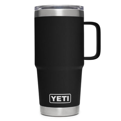 YETI Rambler 20 oz Travel Mug, Stainless Steel, Vacuum Insulated with Stronghold Lid, Black