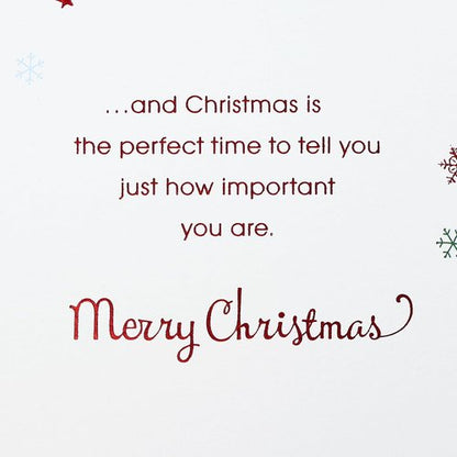 American Greetings Christmas Card - Sentimental Holiday Wishes for Daughter & Family | Artistic Die-Cut Design