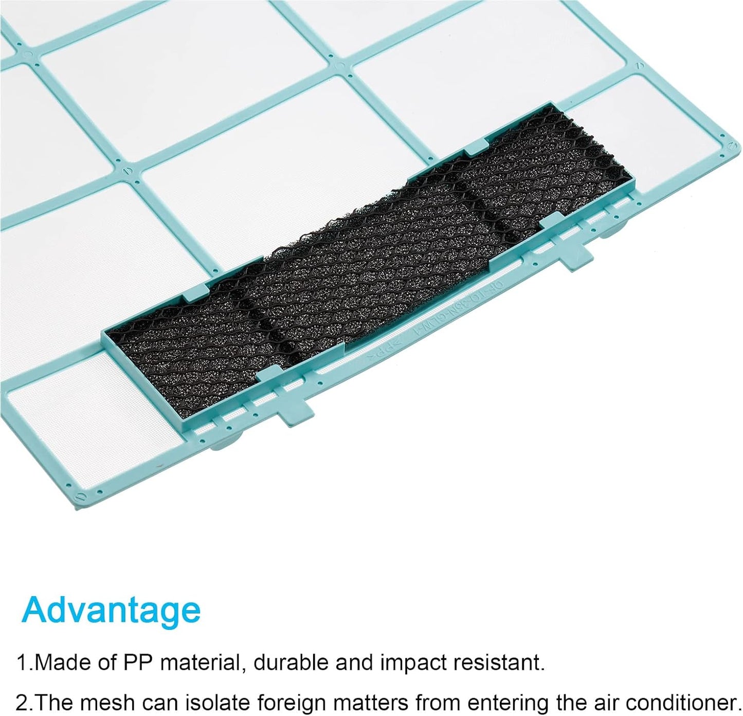 PATIKIL Air Conditioner Air Filter 12.6" x 10.83", Plastic Replacement Screen with Foam for HVAC, Blue Black