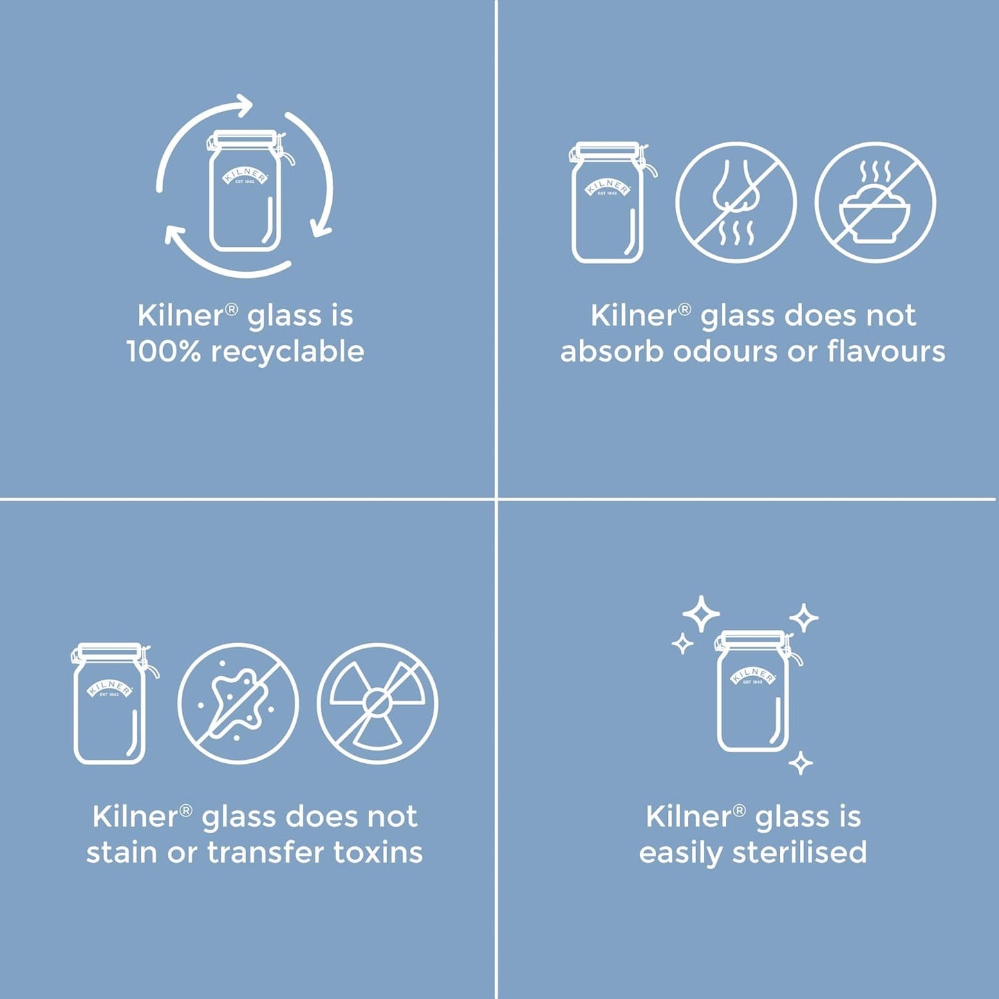 Kilner Round Swing Top Glass Jar, 12 oz