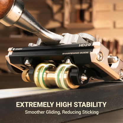 HONGDUI Chisel Sharpening Jig Kit, Honing Guide Woodworking Sharpening System,Chisel Sharpening Guide for Planer, Chisel, Irregular Blade (HD29 Grinding Guide（1 Set）)