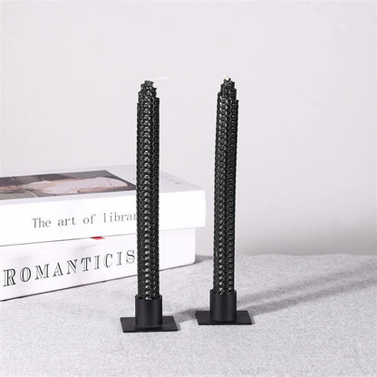 Candlestick Holders European Iron Candlestick Restaurant Candle Base Retro Metal Candlestick Holder Candle Cup Candle Holders (Color : A1)