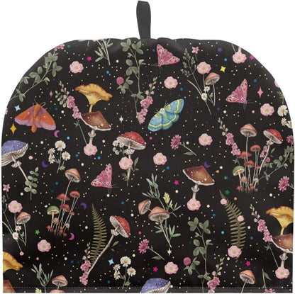 Hudotybom Vintage Mushroom Tea Cozy, Insulated Large Teapot Cover, Machine Washable Coffee Pot Cloth Cover