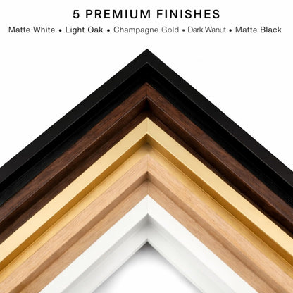 Prixas Print Floater Frame for Canvas Paintings - 1.25" Deep Gallery Floating Picture Frame with Premium PS Frame (Not Solid Wood), Made in USA Wall Art Decor (Black, 8x8)
