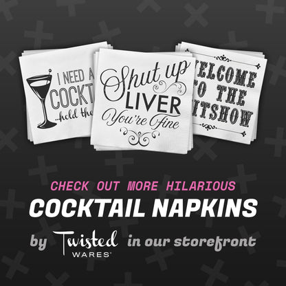 Funny Cocktail Napkins – “Please Leave by 9 PM” – 20 Pack | Hilarious Disposable Paper Napkins for Parties, Bars, Weddings, Birthdays, Bachelorette & Adult Gatherings