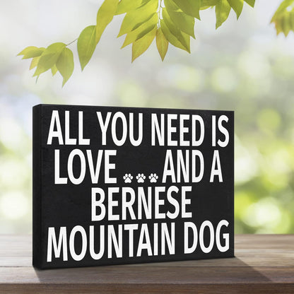 JennyGems Bernese Mountain Dog Gifts - All You Need is Love and a Bernese Mountain Dog, Made in USA