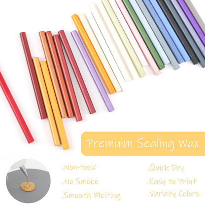 Turquoise Wax Seal Sticks 26pcs, Andotopee Teal Glue Gun Wax Seal Sticks Mini for Wax Seal Stamp, Premium Green Sealing Wax for Envelope Letter Seal Wedding Invation Craft Adhesive, Great Gift Ideas