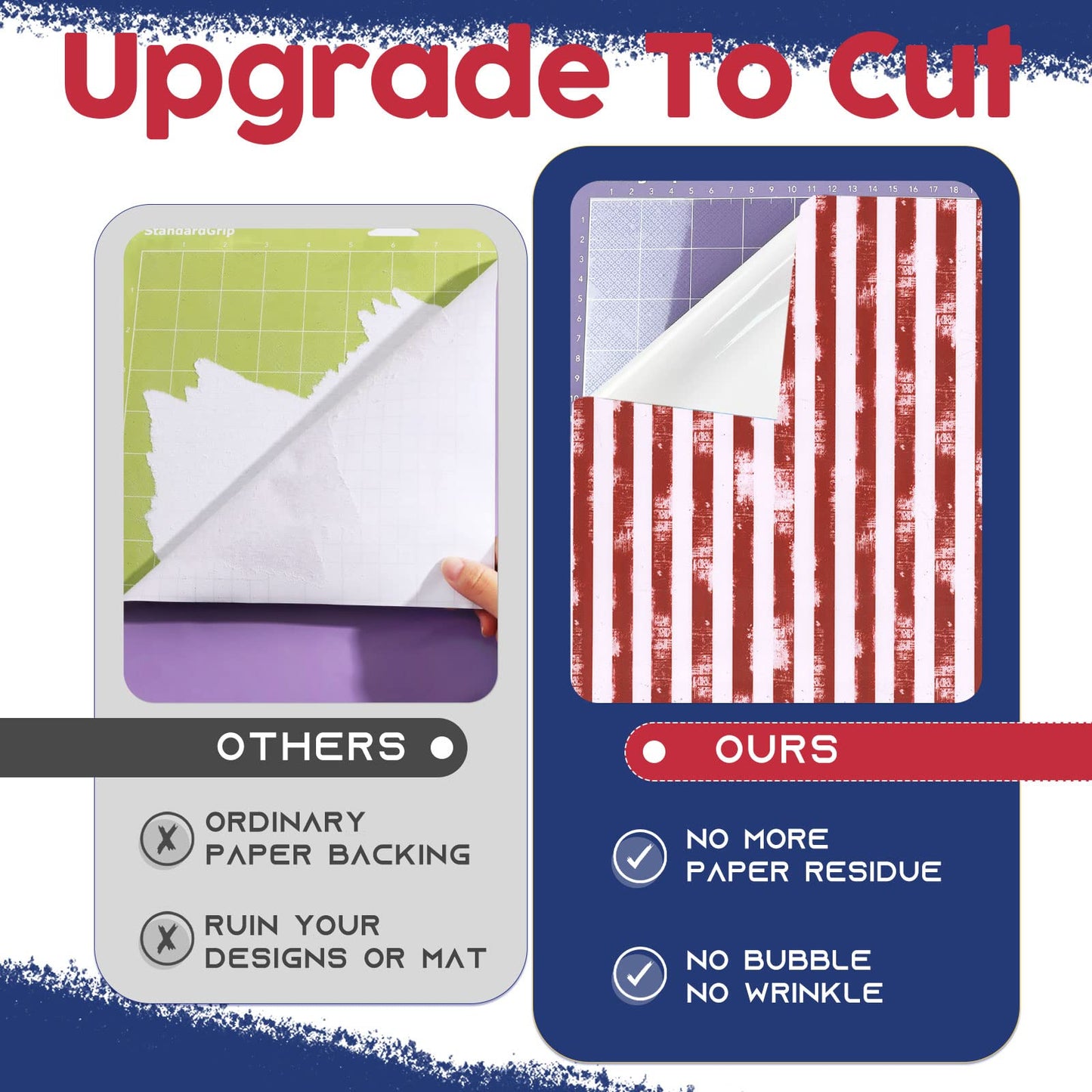 Tintnut American Flag Permanent Vinyl - 10 Sheets 12"x10", USA Flag Patriot Adhesive Vinyl, Independence Day Pattern Self Sticker Water Proofing Long Lasting for DIY