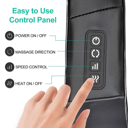 Medcursor Neck Massager, Portable Electric Neck and Back Massager with Heat, FSA or HSA Eligible Deep Tissue 3D Kneading Pillow for Muscle Pain Relief, Not Cordless, Ideal Father’s Day Gift
