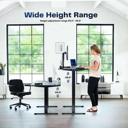 VIVO Electric Dry Erase 60 x 24 in Standing Desk, Memory Height Adjustment, 1B Series, Holds 220 lbs, Whiteboard Top Gray Frame, DESK-KIT-1G6WE