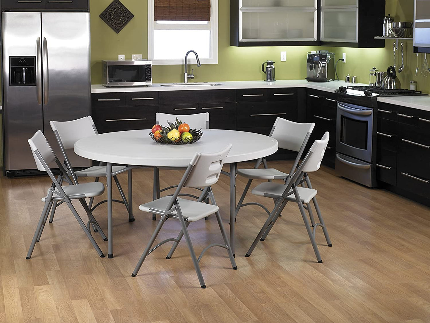 Office Star Resin Folding Table for Banquets, Picnics, and Parties, 60 Inch, Round