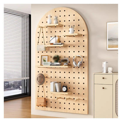 Grid Display Rack Grid Panel for Retail Display Floor Standing Flat Panel Display Stand，Combination Wall Organizer Kit,Pegboard Shelves Wooden Pegboard,Pegboard Wall Organizer,DIY Storage an