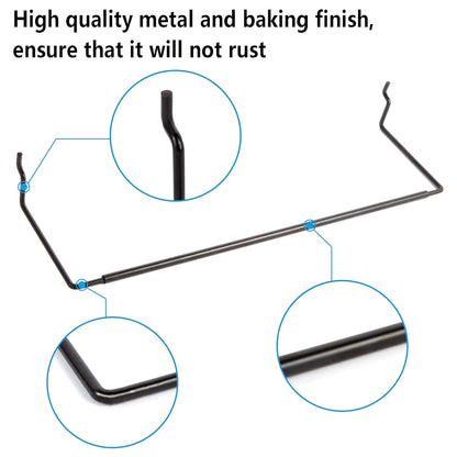 Paper Towel Holder for Pegboard, Extendable, Fits Any Standard Pegboard, 4 Packs, Black