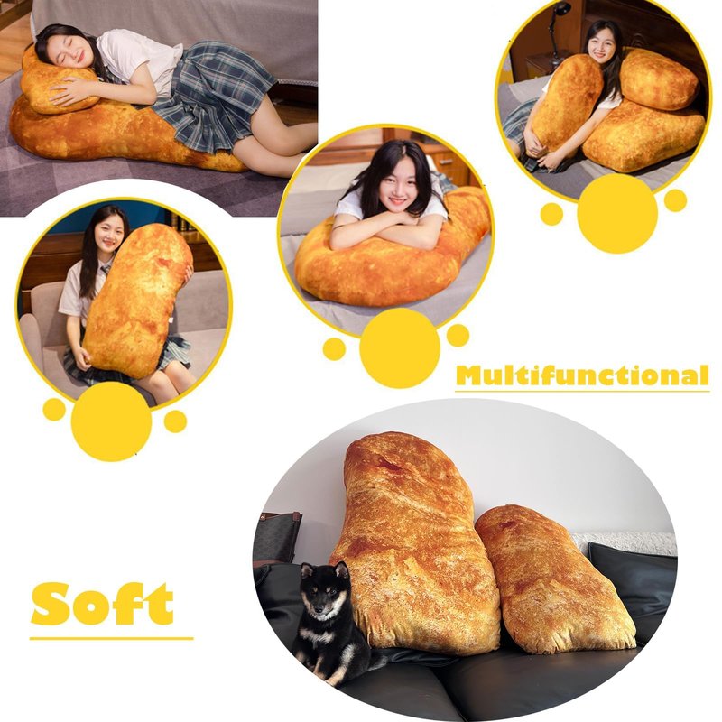 Whlo4U Simulation Chicken Plush Pillow, Chicken Stuffed Food Plush Pillow, Home Sofa Decoration, Birthday Christmas Funny Gift for Kids Adults (23inch)