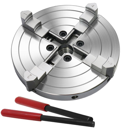 Wood Lathe Chuck, 6 inch 4 Jaws, Self-Centering Lathe Chucks for Woodturning, 4 Jaw Chuck for Wood Lathe 1 x 8TPI Thread