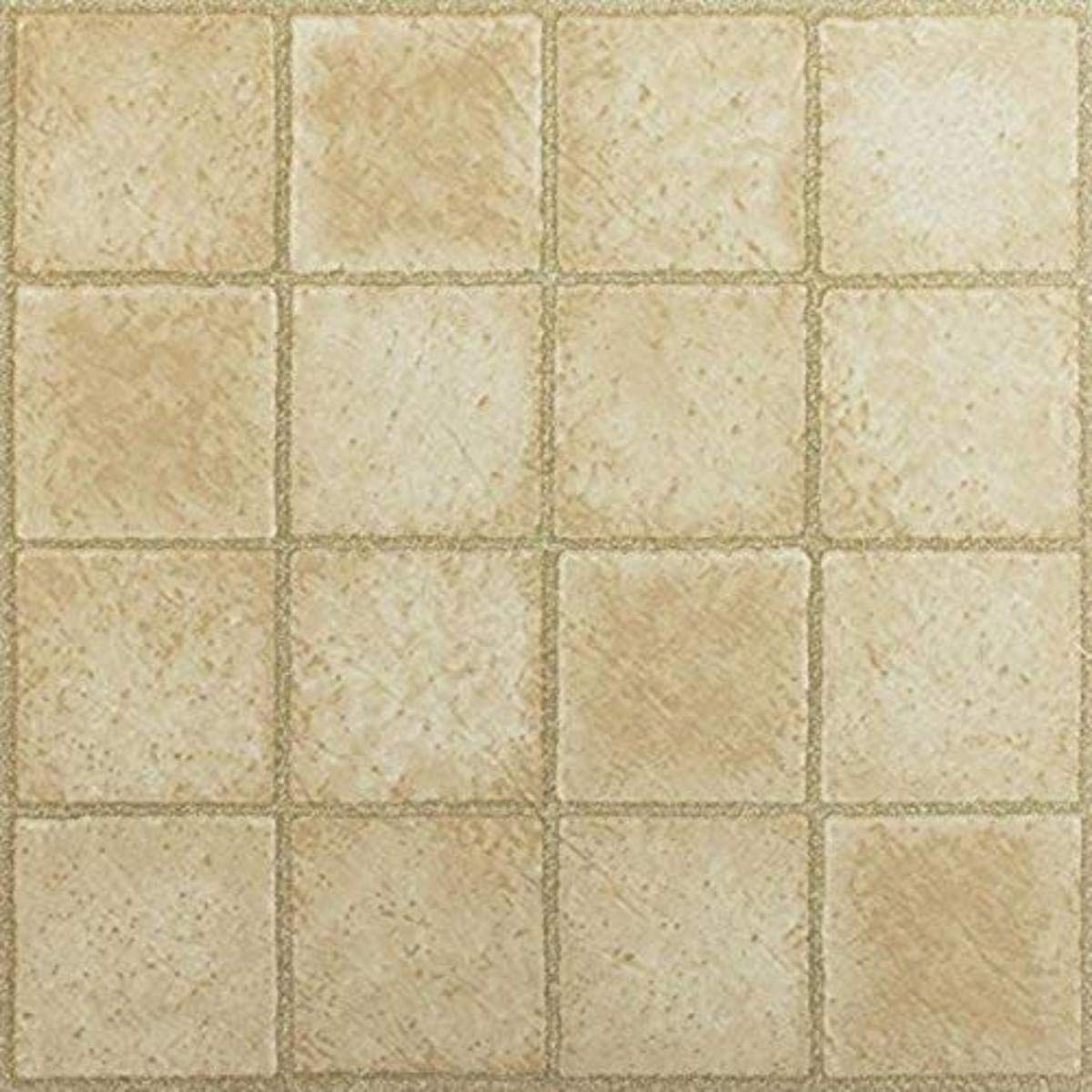 Tivoli Self Adhesive Vinyl Floor Tiles, 45 Tiles - 12" x 12", Light Oak Plank-Look - Peel & Stick, DIY Flooring for Kitchen, Dining Room, Bedrooms, Basements & Bathrooms by Achim Home Decor