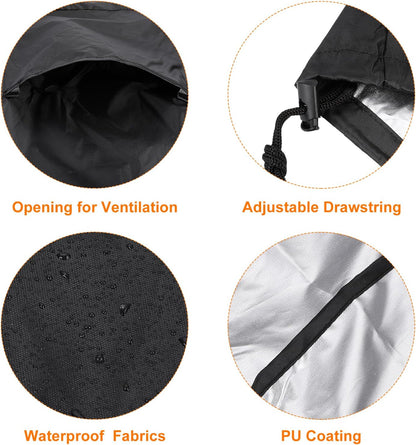 uxcell Air Conditioner Cover, 26"x26"x32" Outdoor Unit Square Vertical Protective Cover (Black)