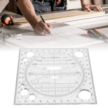 Multifunctional Drawing Ruler, Geometric Drawing Tool, Angle and Circle Maker for School, Office, and Artwork