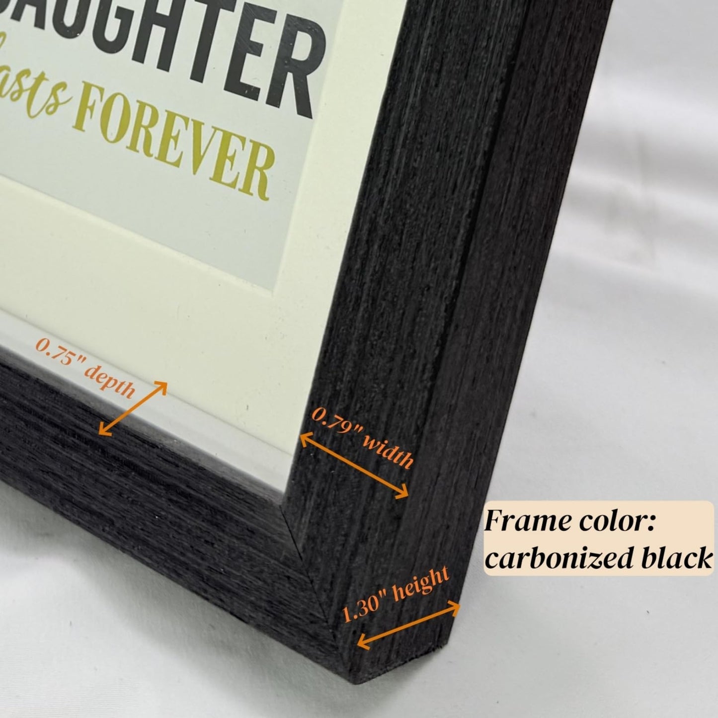 8x10 Picture Frame Black Deep Molding Shadow Box Frame Natural Wood Grain for Photos & Posters Tabletop Display and Wall Mount Vertical and Horizontal, 2 Pack (Carbonized Black)