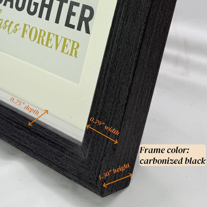 8x10 Picture Frame Black Deep Molding Shadow Box Frame Natural Wood Grain for Photos & Posters Tabletop Display and Wall Mount Vertical and Horizontal, 2 Pack (Carbonized Black)