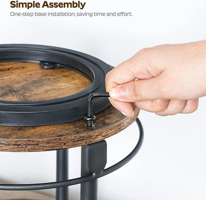 2 Countertop SR22BR YATINEY Lazy Susan Organizer, Rotating Spice Rack, Tier Spice Turntable Organizer, Industrial