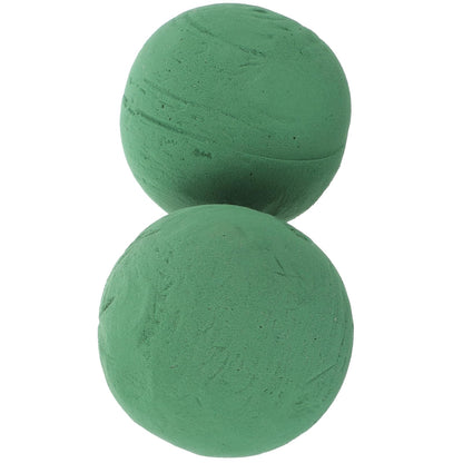 Homoyoyo 2- Round Wet Floral Foam Spheres - Hydrating Green Floral Foam Blocks for Wedding Aisle Decor, Flower Arrangements, Bouquets, and Party Centerpieces (6" Diameter)