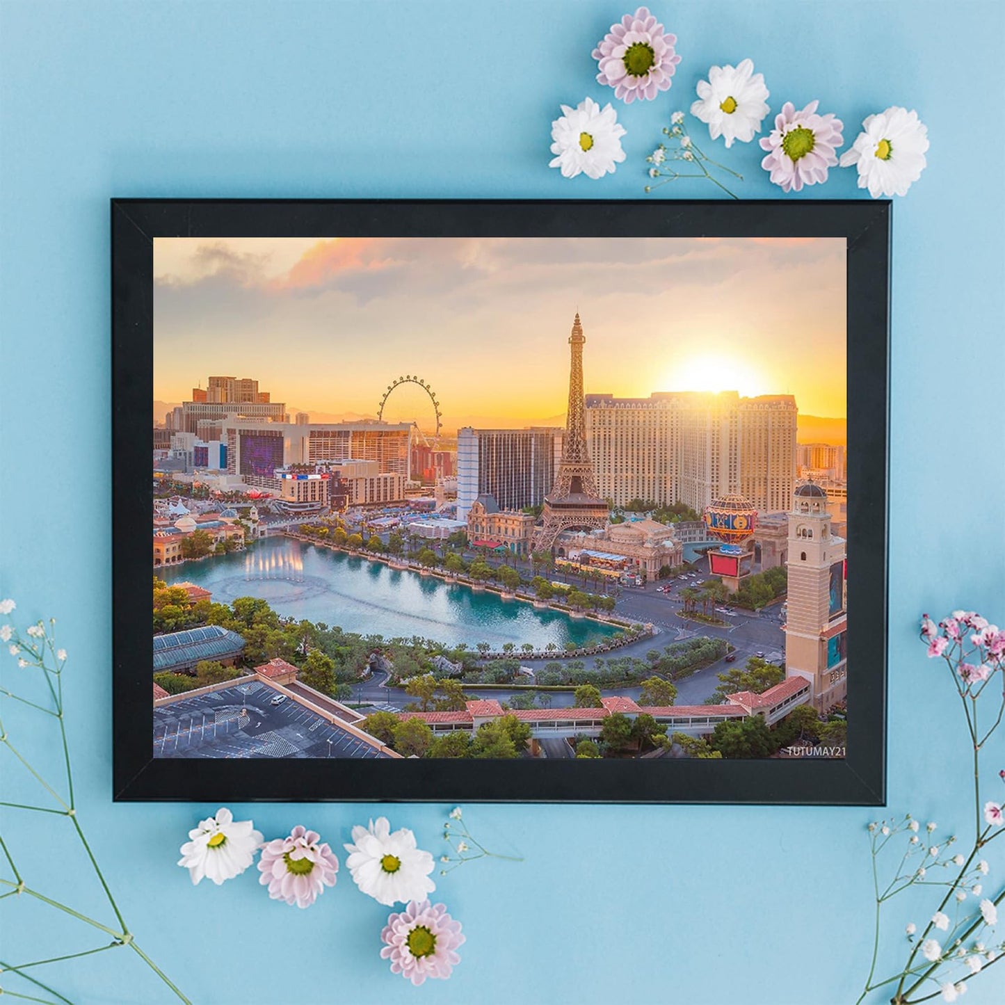 Las Vegas Panorama USA Full Drill DIY 5D Diamond Painting by Number Unique Kits Home Wall Decor Crystal 12x16inch