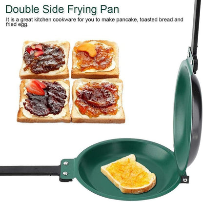 Non-Stick Frying Pan, Double-Sided Flips Design, Easy-To-Clean Pancake Pan for Household Kitchen Cookware