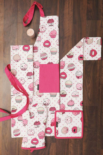 AMOUR INFINI Pot Holders and Oven Mitt Set, Heat Resistant Non Slip Reusable Oven Gloves for Cooking