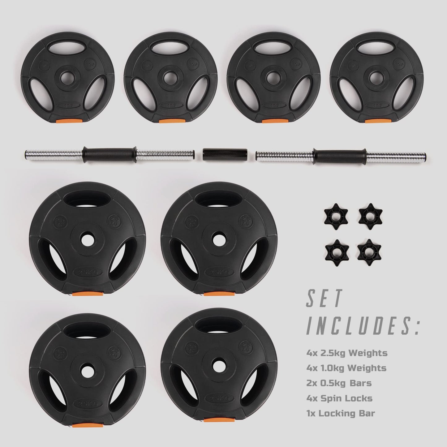 Phoenix Fitness Dumbbells Weight Set, Adjustable 2 in 1 Barbell Set for Exercise, Muscle and Strength Training