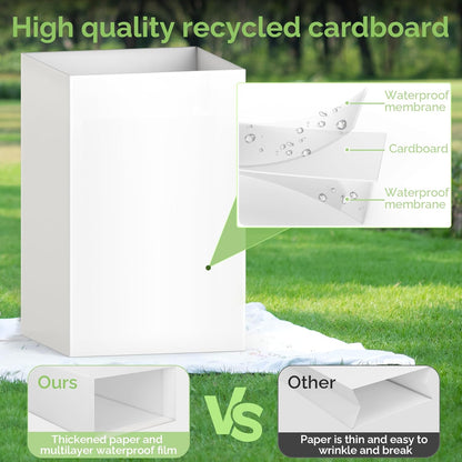 4 Pack 30 (30" 14" 14" Magicheap Extra Large Disposable Trash Cans, Reusable Portable Garbage Can, Gallon H x W x D)