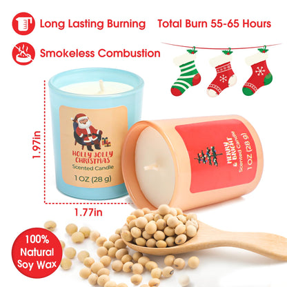 12 Days of Christmas Candles Set – Countdown Candle Advent Calendar with 12 Scented Soy Wax Candles – Christmas Candles Gifts for Women, Family, Friends, 12 Days of Xmas Gift Ideas