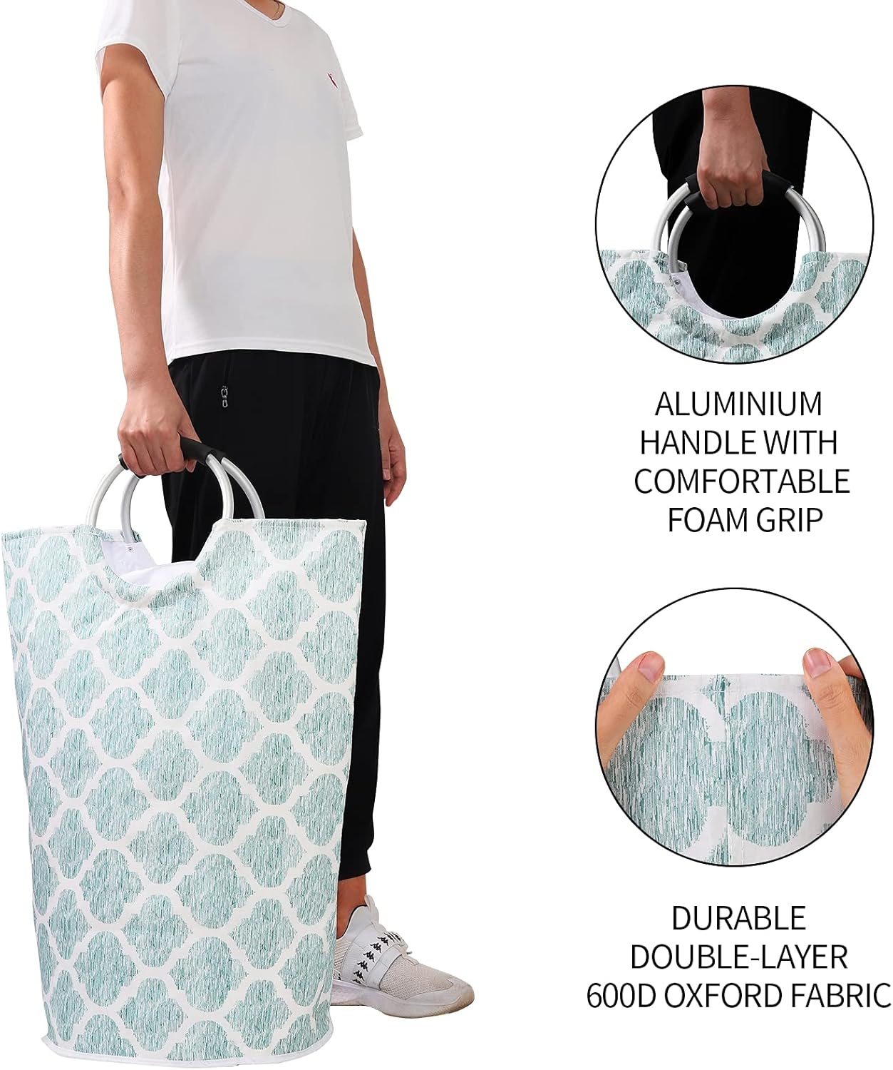 Dalykate Extra Large Laundry Basket - 115L Collapsible Oxford Fabric Hamper, Waterproof Portable Dirty Clothes Bag
