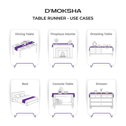 D'Moksha Homes Linen Kelly Green Table Runner 144 Inches Long - 100% Pure Linen Extra Long Table Runner 14 x 144 Inch for Mothers Day - Classic Hemstitch