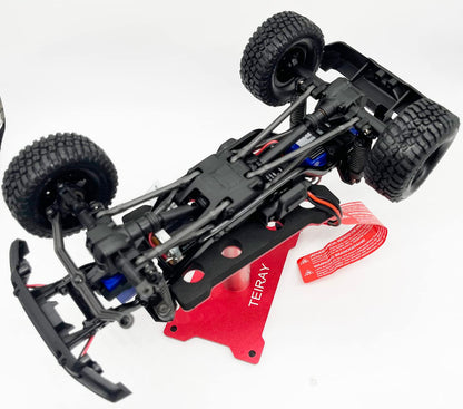 TEIRAY RC Car Work Stand Mat Repair Workstation Aluminum 360 Rotation Height Body Mounts for 1/16 1/18 1/24 SCX24 TRX4M Scale Cars Trucks RC car Display Stand (red)