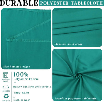 4 Pack 6 72 30 Inch Fitted Table Covers for Foot Tables - x Rectangle Table Cloth for Folding Tables Polyester Fabric