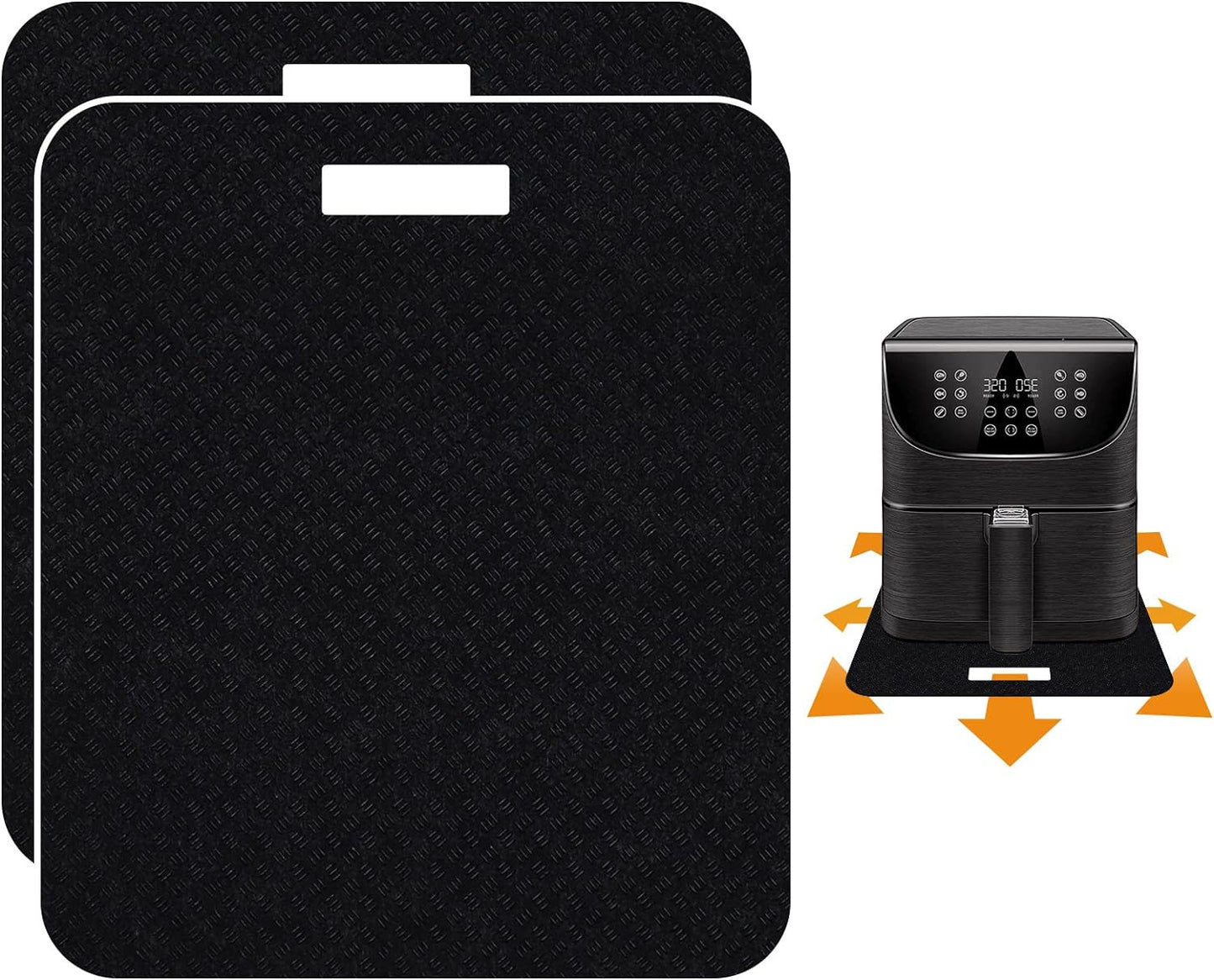 Heat Resistant Mat for Air Fryer With Sliding Function, 2 Pcs 12 * 14 in Pad Caddy Countertop Protector for Cosori, Ninja