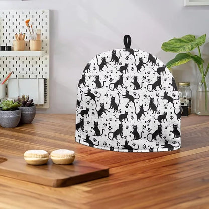 Black Cat Tea Pot Cozy, Lightweight Teapot Cosy Cover, Tea Kettle Cover for Breakfast Coffee Pot in Kitchen