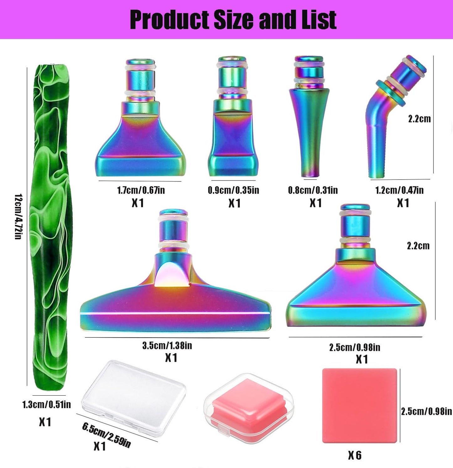 Heyseri Diamond Painting Pens, “Classic Wax Stylus” Diamond Art Pen, Gem Painting Tools Accessories, Gem Art Pen with Metal Tips for 5D Craft Nail