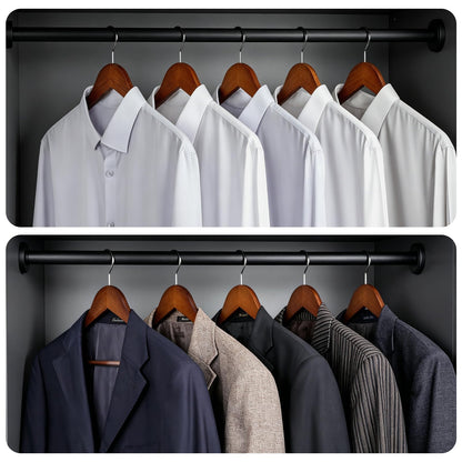 TOPIA HANGER Walnut Wooden Hangers 30 Pack, Wood Clothes Hangers, Durable Coat Hanger with 360-Degree Rotatable Hook, Non-Slip Pants Bar and Shoulder Notches for Camisole Tops - CT34WA30