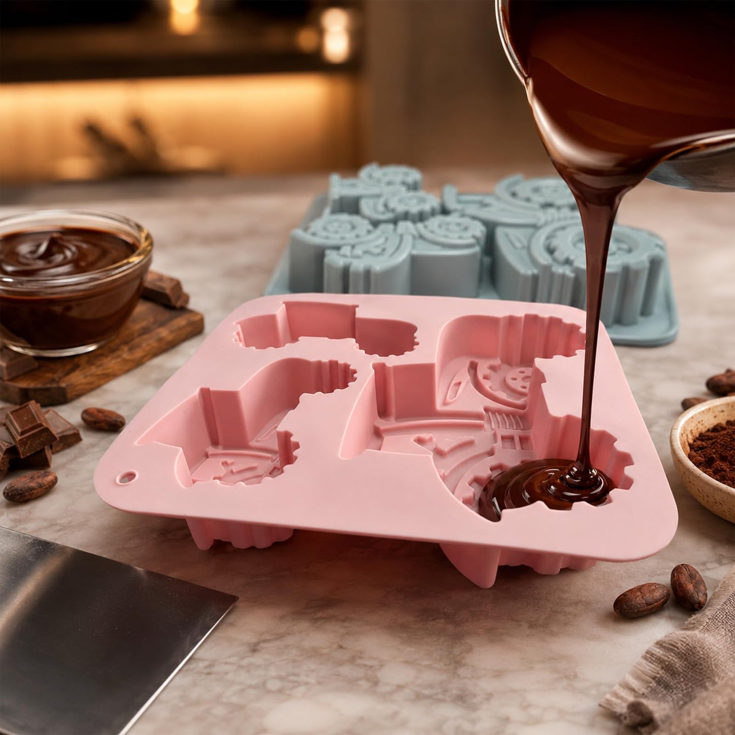 2 Pack Tractor Silicone Mold 3D Tractor Themed Silicone Molds Food Grade Non-Stick Silicone Molds Tractor Shape Cake Mold for Chocolate Candy Resin Epoxy Handmade Soap Gummy Ice Cube DIY Crafts
