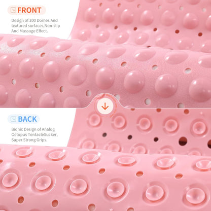 39.315.7 inchApproximately 100 40cm Cup.1-Opaque Anti-Slip Bathtub Shower mat, Soft Oversized Machine Washable Non-Slip