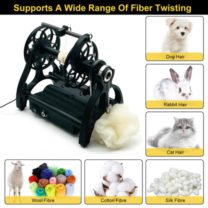 Electric Yarn Spinner Kit with Foot Controller & 3 Bobbins, Small Yarn Winder with Forward & Reverse (4oz)