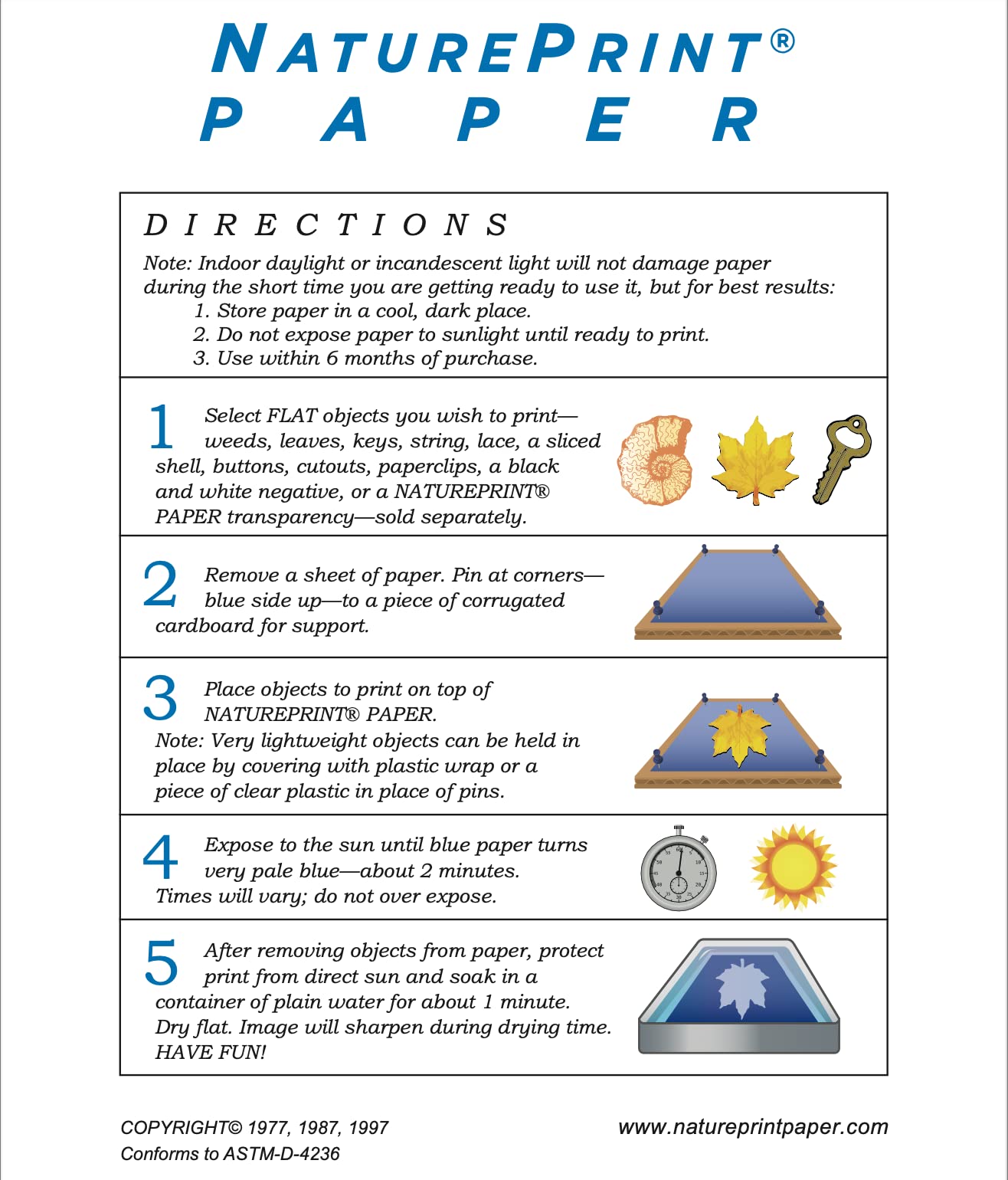 Nature Print Paper - NPP40 Sun Activated, 5 x 7 Inches, Pack of 40 - 1006385