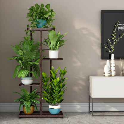 4 5 (4 5 LINZINAR Plant Stand Metal Tier Potted Multiple Flower Pot Holder Shelf Indoor Outdoor Planter Display