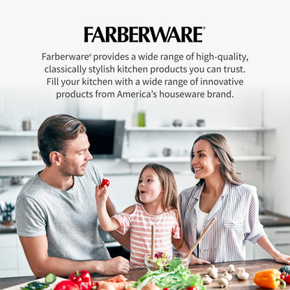 FARBERWARE Nylon Meat & Potato Masher, Heat-Resistant and Safe for Non-Stick Cookware, Durable 10-Inch Kitchen Tool with Ergonomic Handle, Black