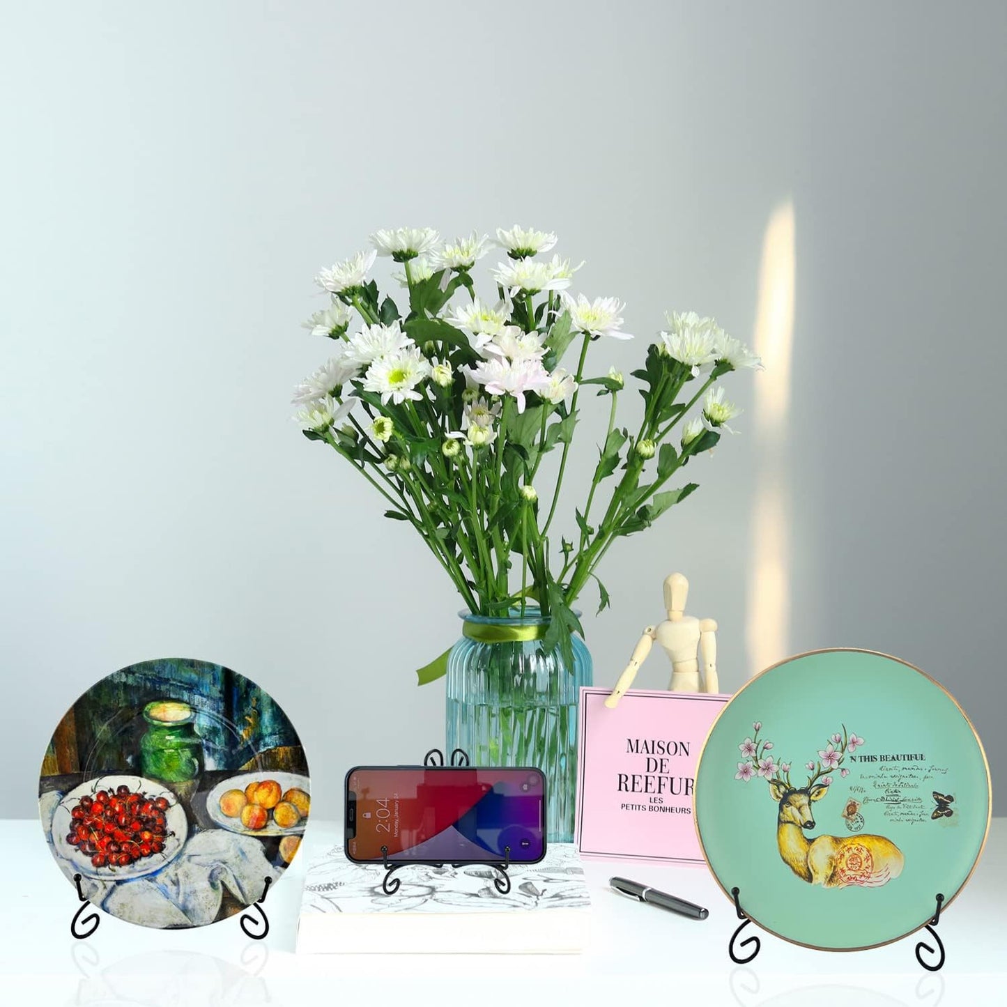 Plate Stand, 8 Inch Black Iron Easel for Display, Tabletop Holder for Photo, Picture Frame, Decorative Plates
