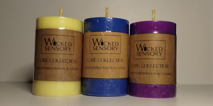 Premium Wax Play Candle - Unscented Body Safe Wax Blend for Sensory Play, Comfortable Heat Sensation - Perfect for Couples & Beginners (Purple)