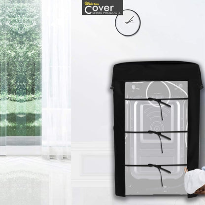 Portable Washing Machine Cover, Waterproof Top Load Washer Dryer Cover (20" x 20" x 34", Black)