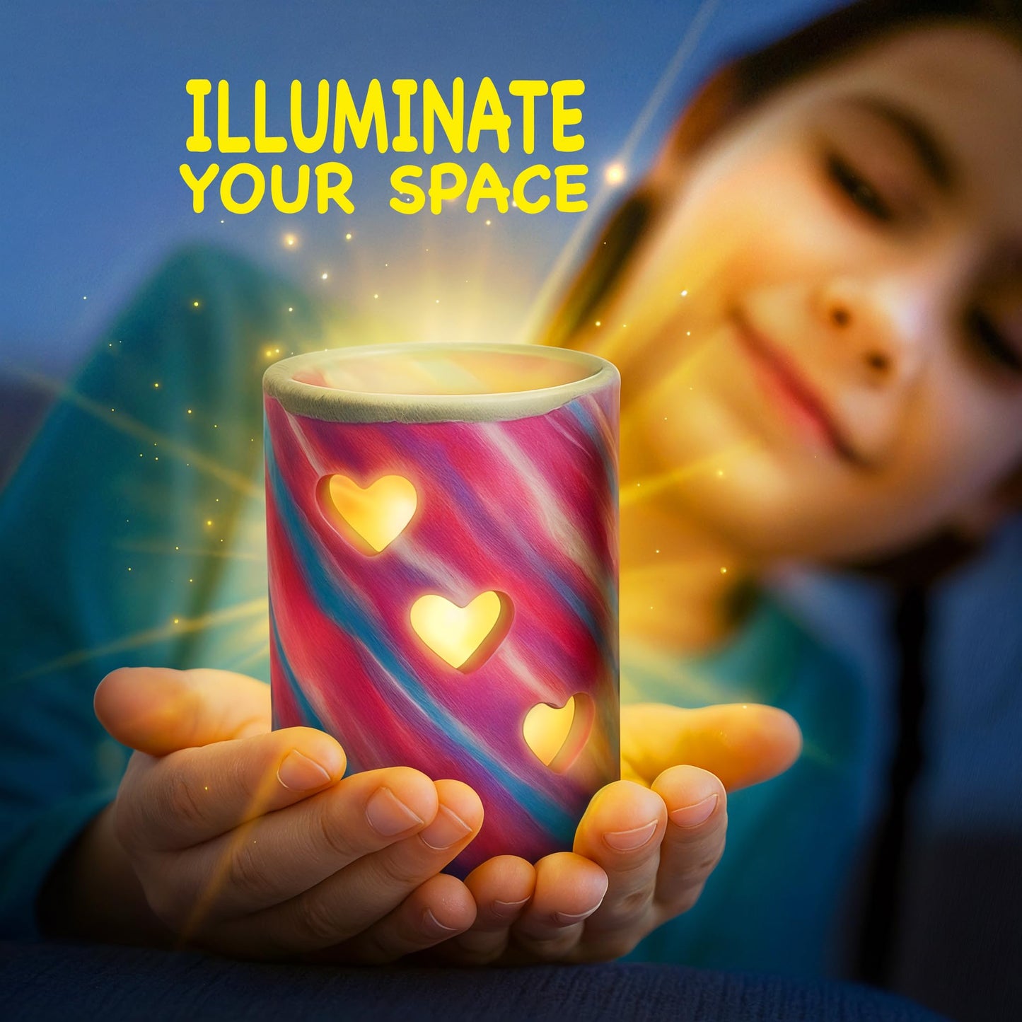 Light-up Clay Lanterns Making Kit Activity for Kids & Tween Girls Ages 8-14 Year Old - Best DIY Arts & Crafts Kits Christmas Gifts - Creative Craft Toys for Preteen & Teenagers Art Projects (Lanterns)